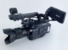 1 x Sony PXW-FS5 Video Camera With Sony SEL16F28, SELP18105G, EOS-NEX Adapter, Sony MDR-7506