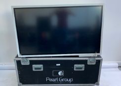 1 x Samsung Flip 50" Touch Screen With Magic Pen And Hanging Brackets In Wheeled Flight Case -