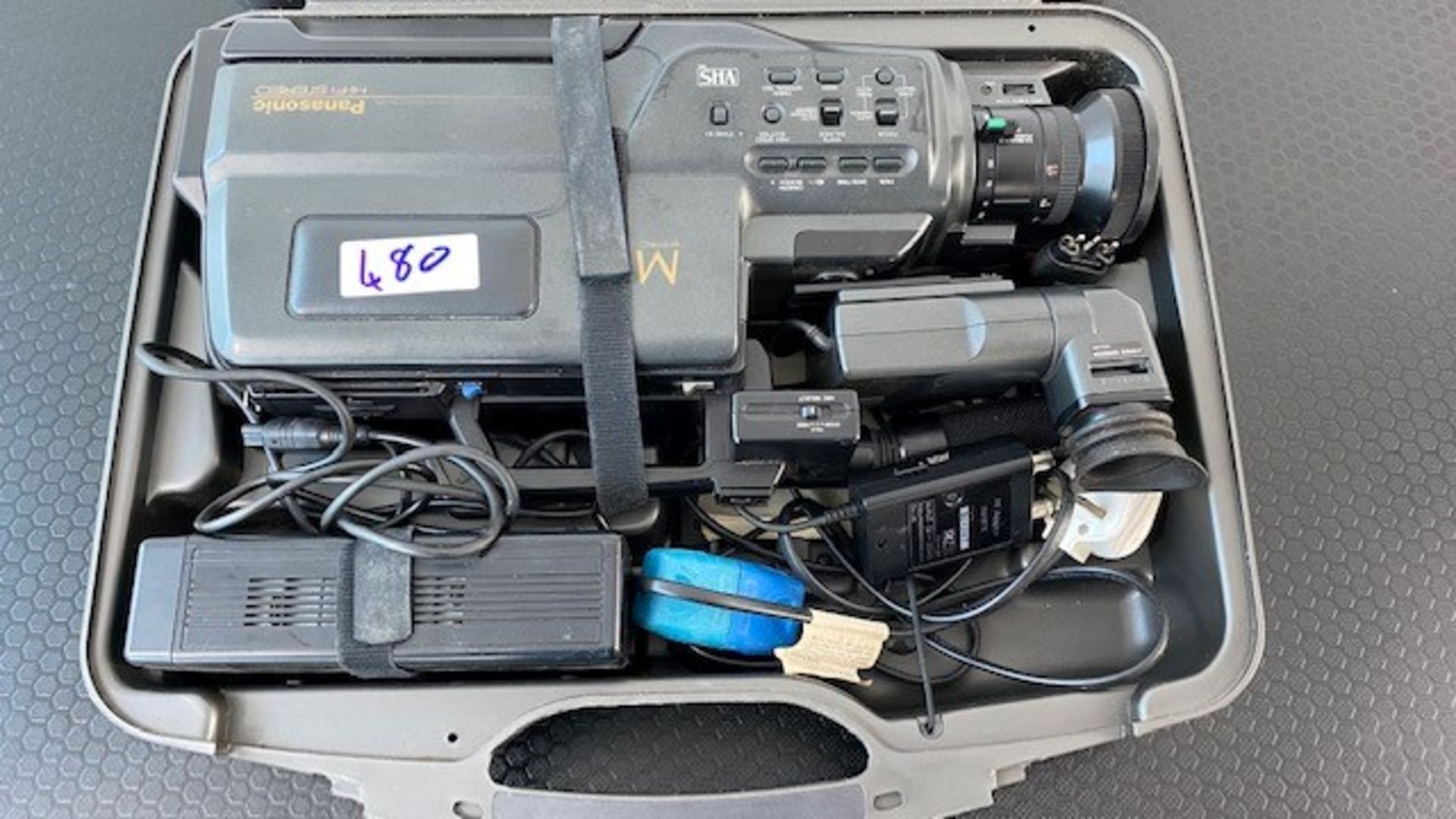 1 x Panasonic VHS Camcorder In Plastic Case - Ref: 480 - CL581 - Location: Altrincham WA14