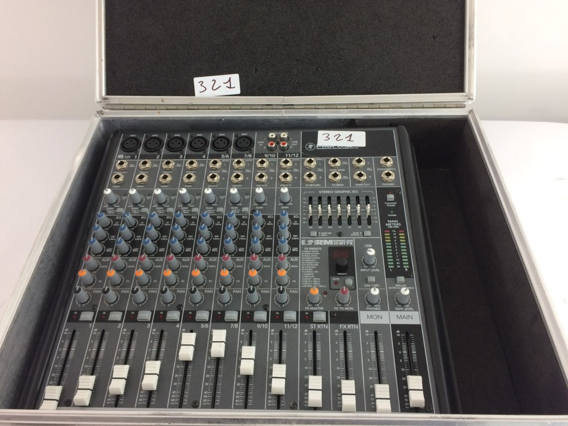 1 x ProFX 12 Channel Mixing Desk With PSU In Flight Case - Ref: 321 - CL581 - Location: Altrincham