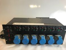 1 x Pulsar RackPack 6x10 AMP 1-3 phase status dimming 32amp single phase in - Ref: 1078 - CL581 -