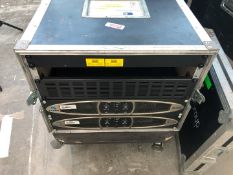 2 x Crown XS9000 With Power Distribution Unit And Packs Panel - In Flight Case - Ref: 704 -