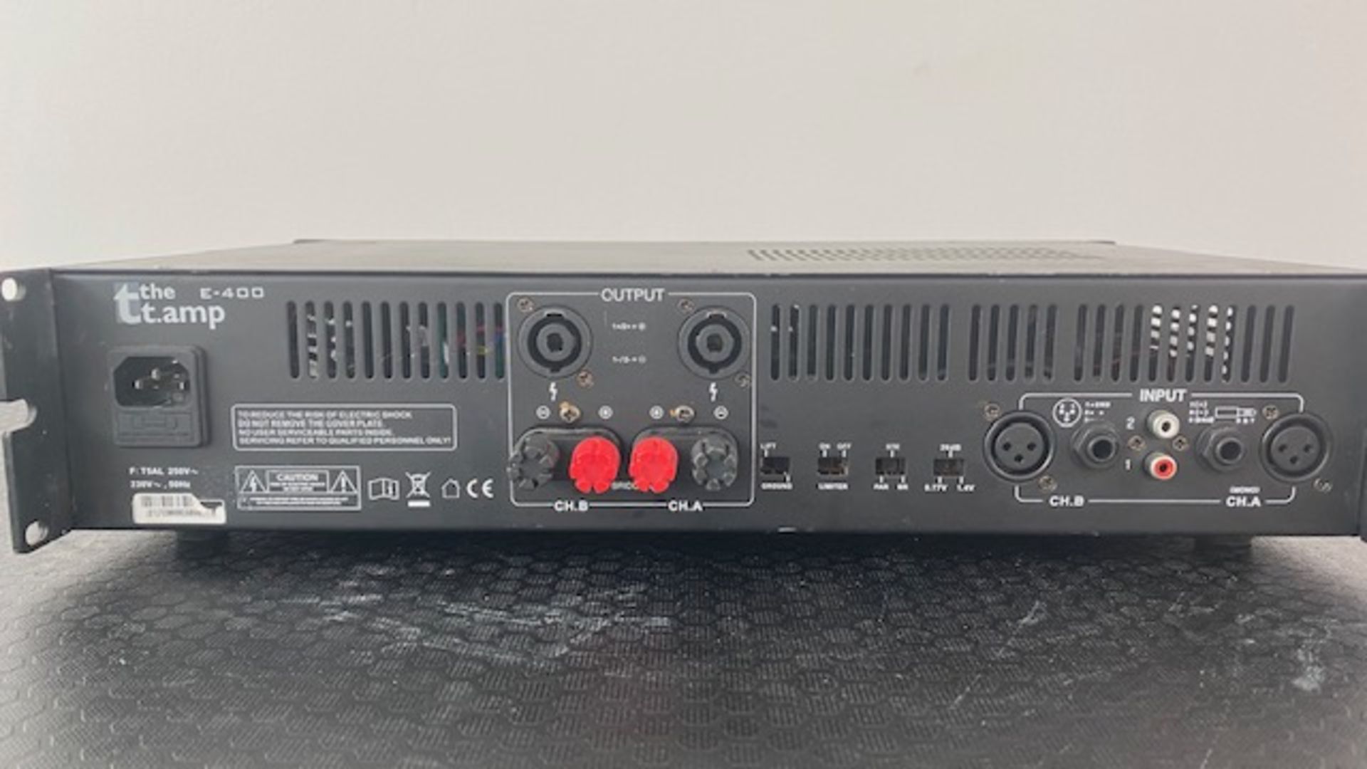 1 x The T Amp E-400 Professional Power Amplifier A/F - Ref: 912 - CL581 - Location: Altrincham WA14 - Image 2 of 2