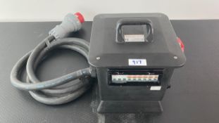 1 x Rubber Box 125Amp 3 Phase - 63A 3 Phase + 3 Socapex - Ref: 917 - CL581 - Location: Altrincham