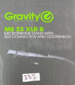 1 x Gravity MS23 XLR B Microphone Stand With XLR Connector & Gooseneck - New In Box