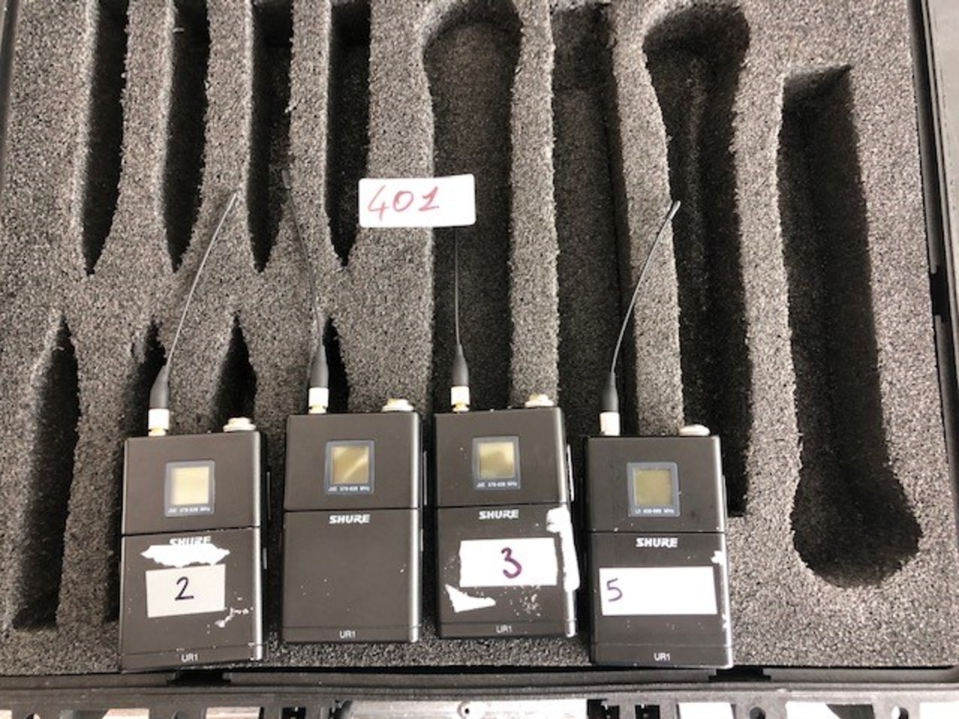 4 x Shure UR1 Transmitters In Plastic Case - Frequency Range: J5E - Ref: 401 - Image 6 of 6