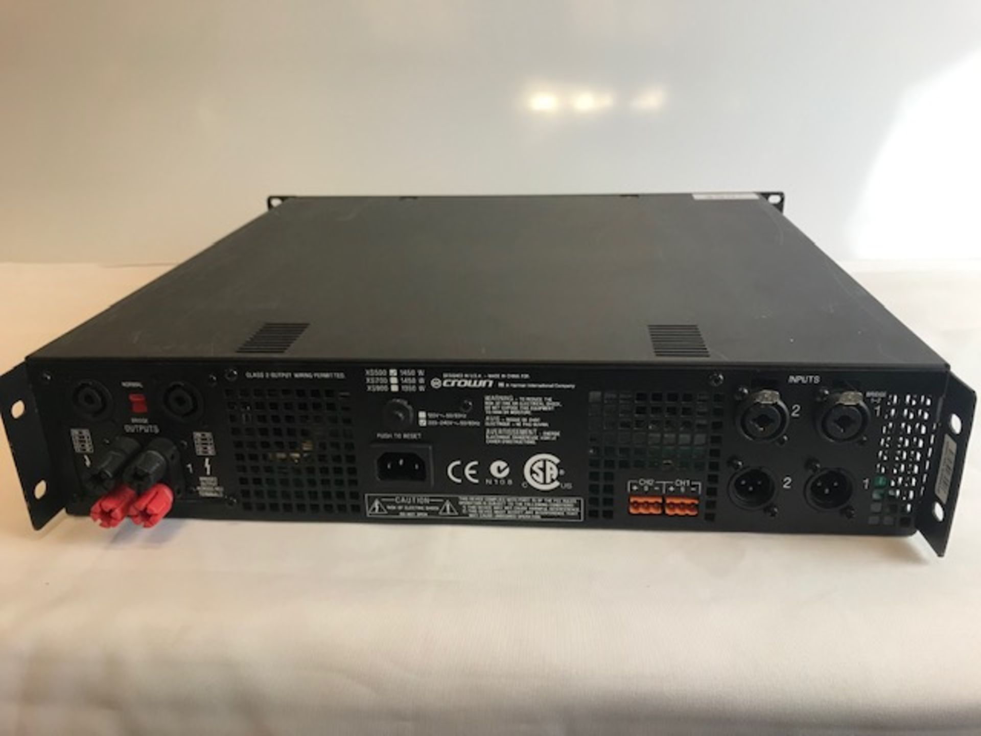 1 x Crown XS500 Power amp - Ref: 1055 - CL581 - Location: Altrincham WA14 - Image 2 of 3