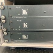 3 X Kramer 1:4 DVI Distributor VM-4HDCPXL In Flightcase - Ref: 1318 - CL581 - Location: Altrincham