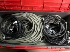 5 x Sockoplex Cables 32m lenth, 6 x Sockoplex Converter cables 3m Lenth in Large Plastic Case - Ref: