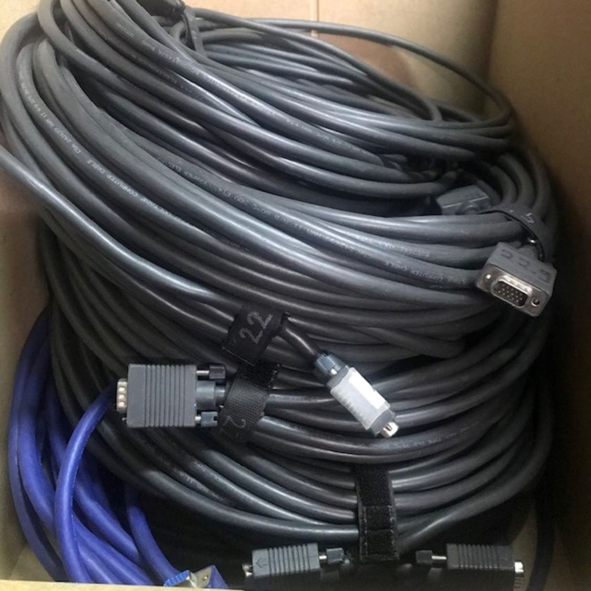6 x VGA Cable 22m Length In Box - Ref: 6315 - CL581 - Location: Altrincham WA14Items will be