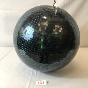 1 X 16 Inch Black Mirror Ball - Ref: 6223 - CL581 - Location: Altrincham WA14Items will be available