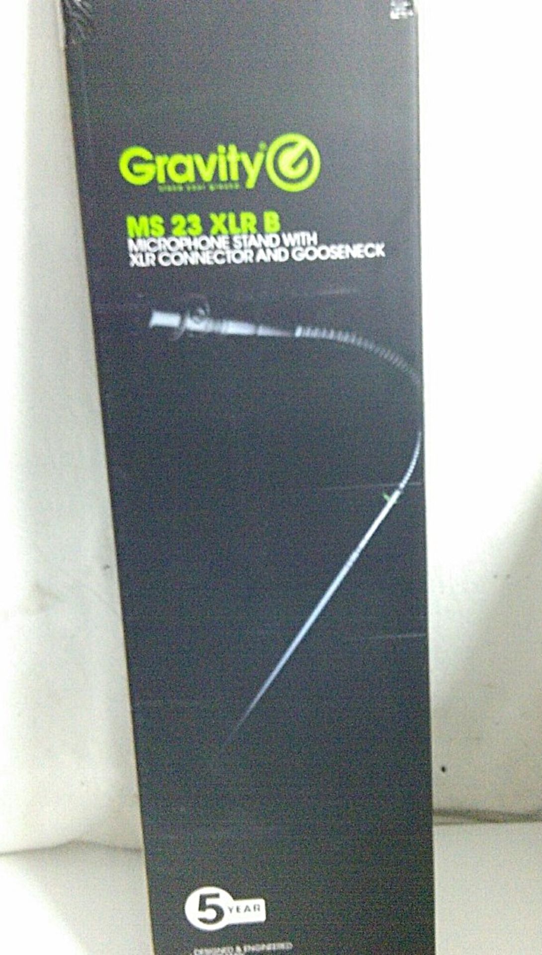 1 x Gravity MS23 XLR B Microphone Stand With XLR Connector & Gooseneck - New In Box - Image 2 of 3