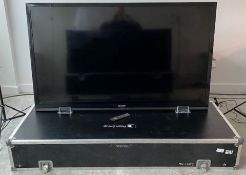 1 x Sharp Aquos 80" 3D Capable Television Screen With Flight Case Including Unicol AXIA Titan