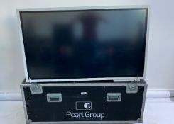 2 x Samsung Flip 50" Touch Screens With Magic Pens, Hanging Brackets In A Dual Wheeled Flight Case -