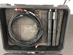 2 x Shure Omni Directional Antennas With 2 x BNC Cables In A SKB Hard Case