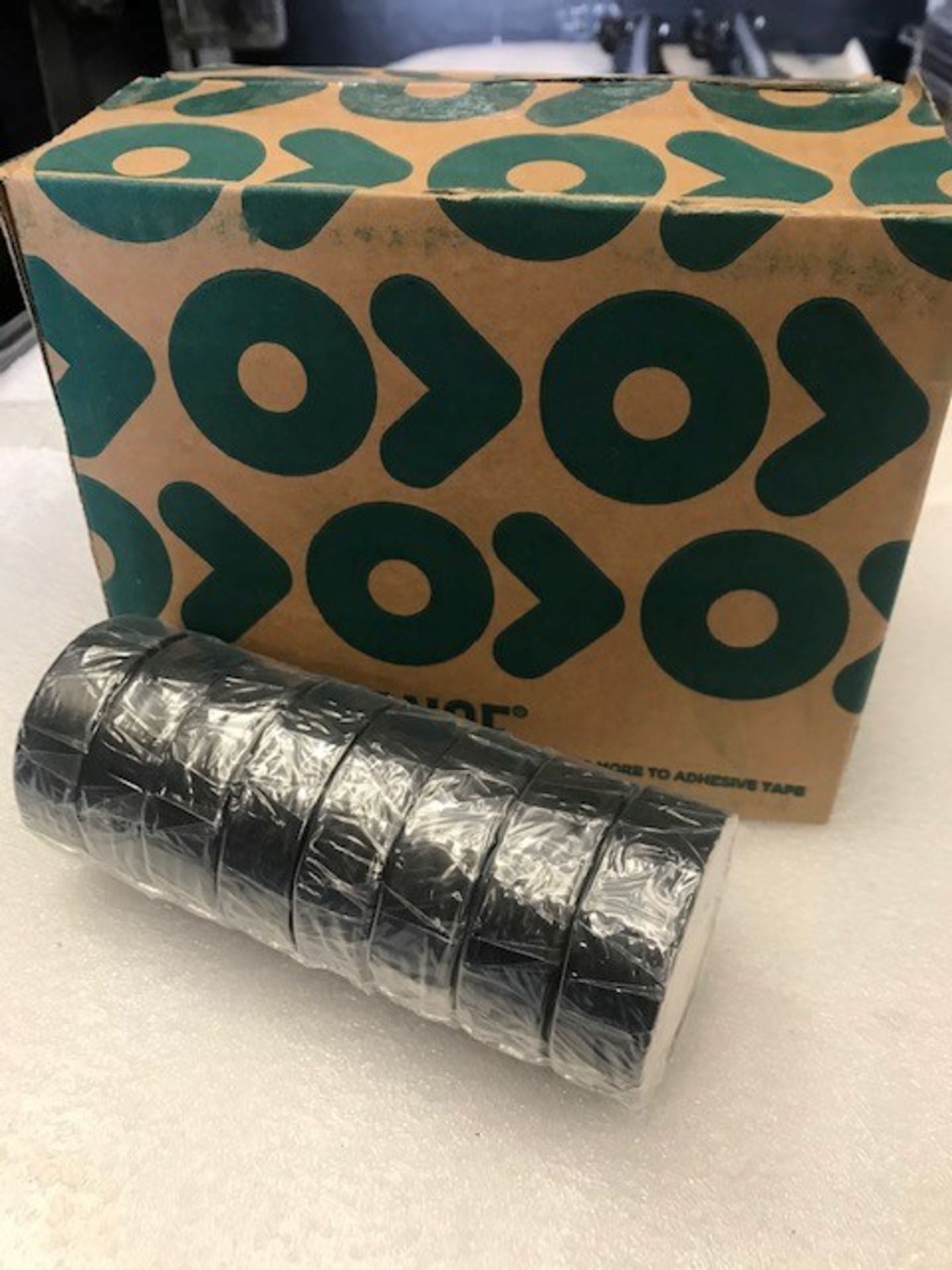 48 x Rolls Of Black PVC Tape - New & Boxed - Ref: 284 - CL581 - Location: Altrincham WA14
