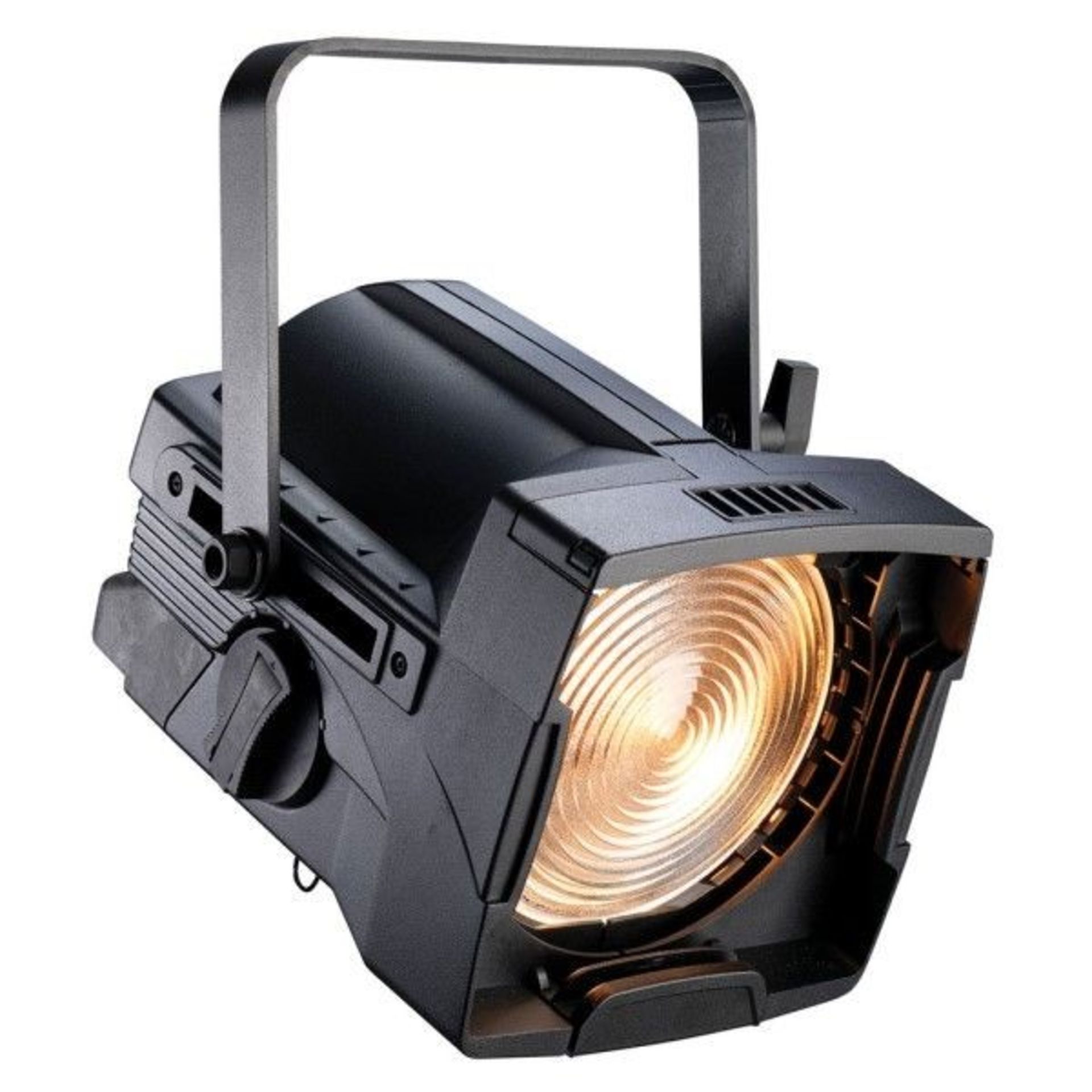 6 x Source Four S4 Fresnel Lights With Gel Holders, Barn Doors & Safety Cables - In Flight Case