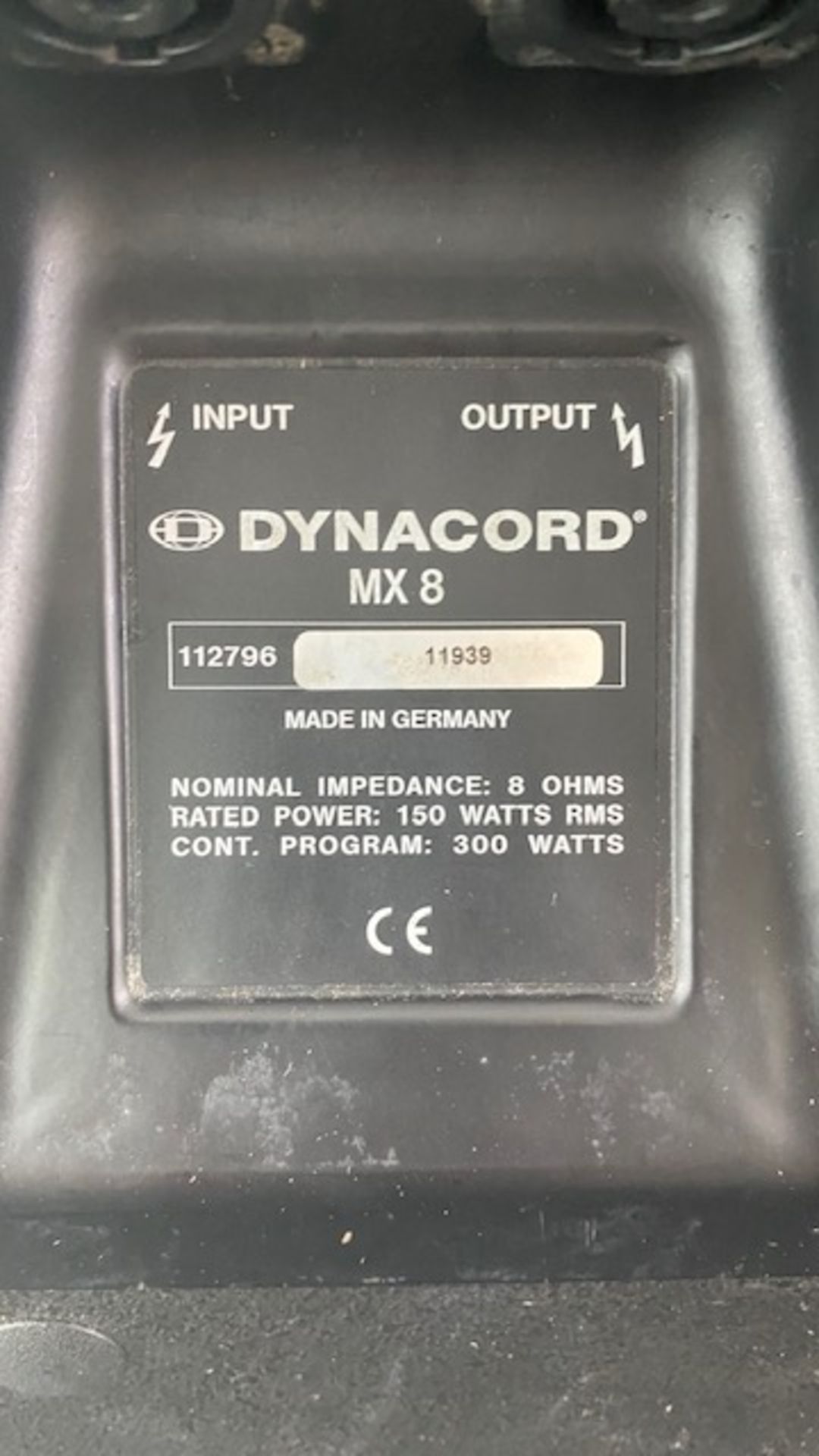 2 x Dynacord MX 8 Passive Speakers 300 Watts A/F - Ref: 907 - CL581 - Location: Altrincham WA14 - Image 3 of 3