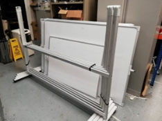4 X Large White Flip Chart Boards On Wheeled Frame - Ref: 6286 - CL581 - Location: Altrincham