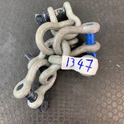 6 X Shackles 500Kg - Ref: 1347 - CL581 - Location: Altrincham Wa14