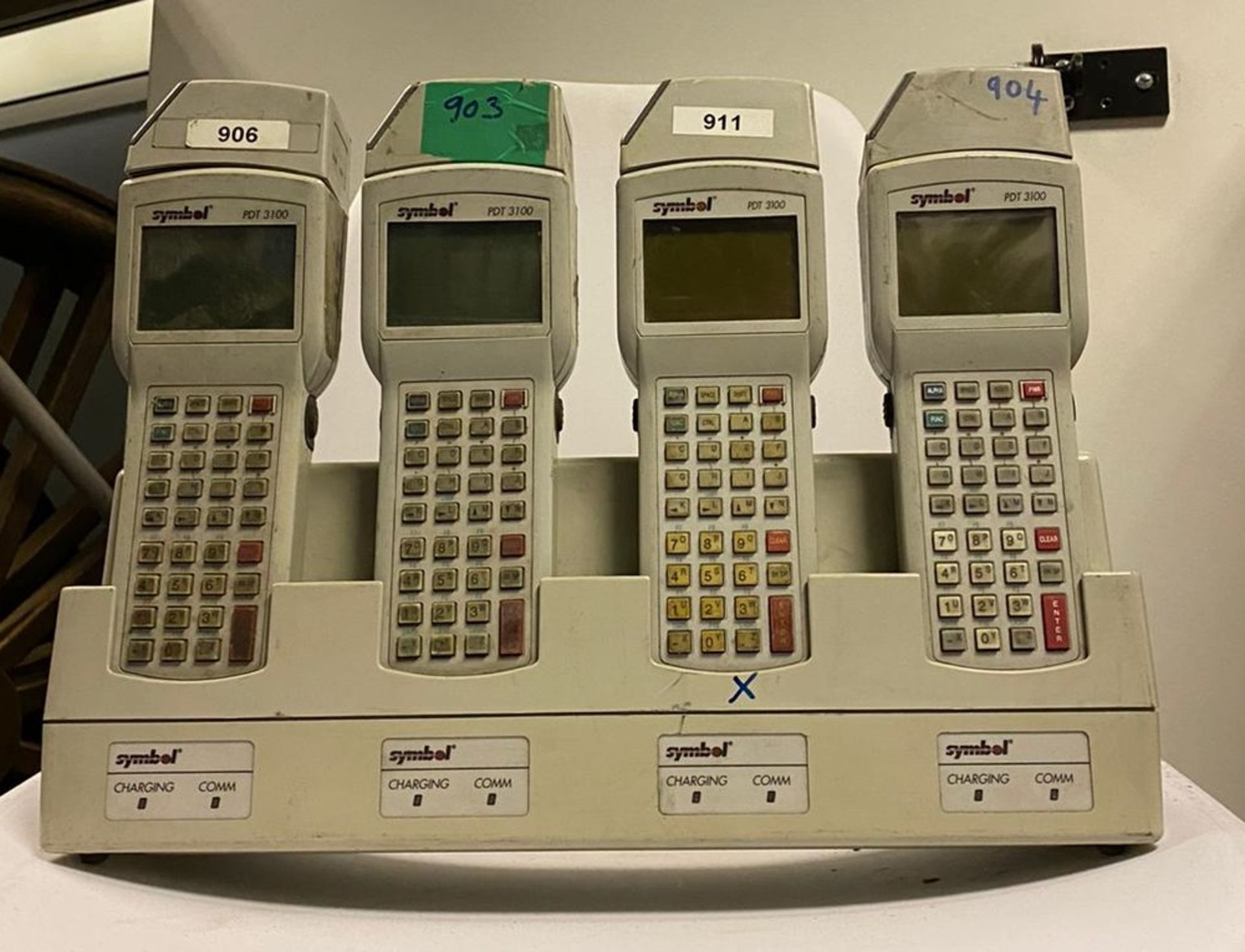 4 x Symbol PDT 3100 Barcode Scanner with Quad Charging Cradle - Location: Altrincham WA14 -