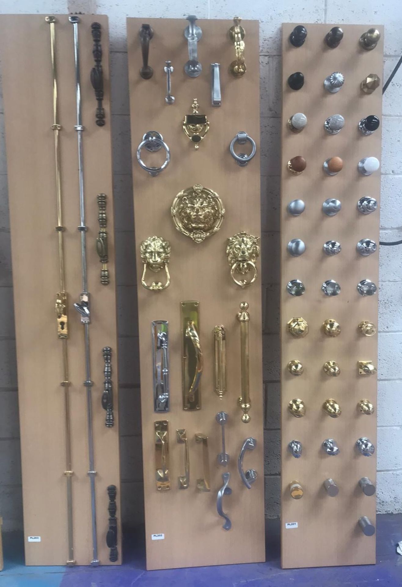 Large Collection of Display Units Fitted With Various Door Handles, Knobs, Knockers, Switches, - Image 11 of 15