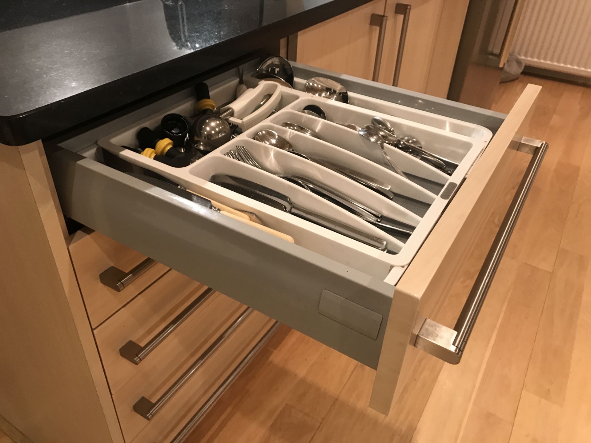 1 x Fitted Kitchen Featuring Birch Soft Close Doors, Black Granite Worktops and Zanussi Appliances - - Image 37 of 51