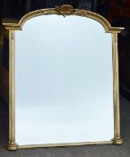 1 x Large Mirror In A Gold Ornate Frame - Dimensions: H143 x W129cm - Taken From A City Centre Bar