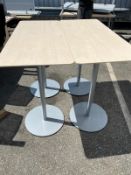 2 x Tall Office Tables in Birch - Used Condition - Location: Altrincham WA14 -