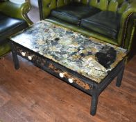 1 x Bespoke Coffee Table With Drawers - H40 x W105 x D50 cms - CL586 - Location: Stockport SK1