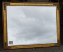 1 x Large Statement Mirror In A Gold Frame With An Aged Finish - Dimensions: 141 x 110cm