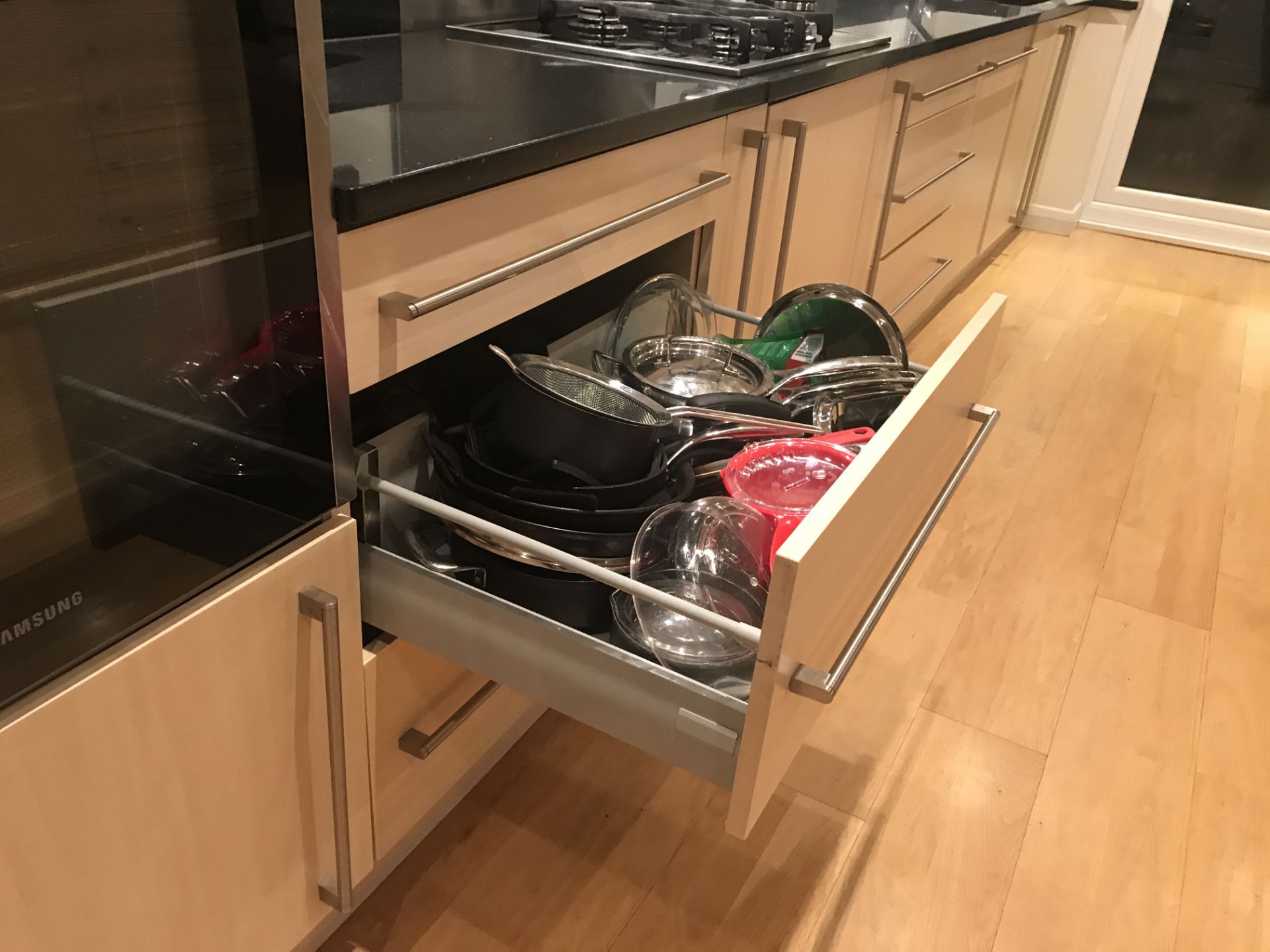 1 x Fitted Kitchen Featuring Birch Soft Close Doors, Black Granite Worktops and Zanussi Appliances - - Image 40 of 51