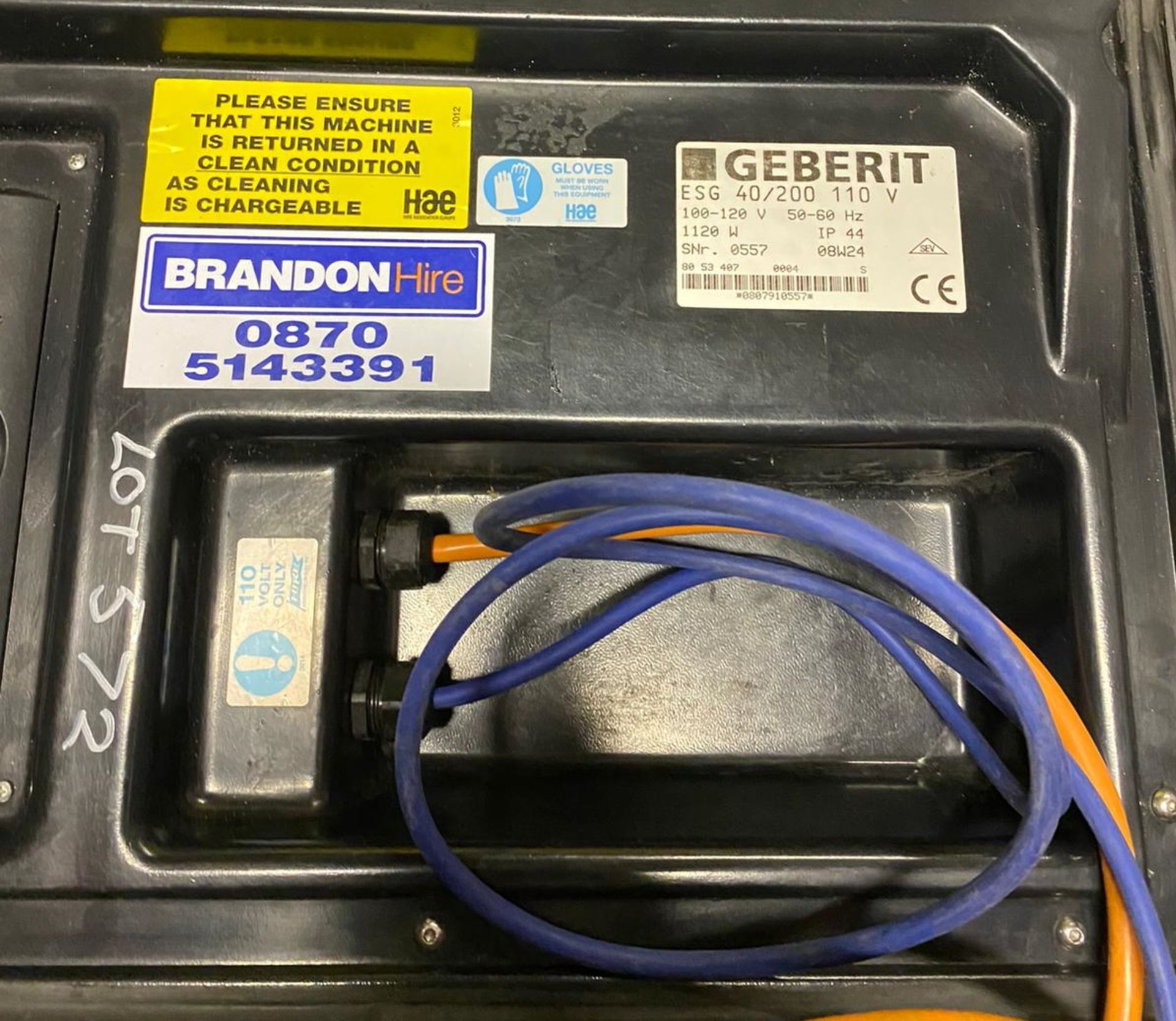 1 x Geberit Esg 40/200 110V Pipe Welding Kit - Used condition - CL011 - Location: Altrincham WA14