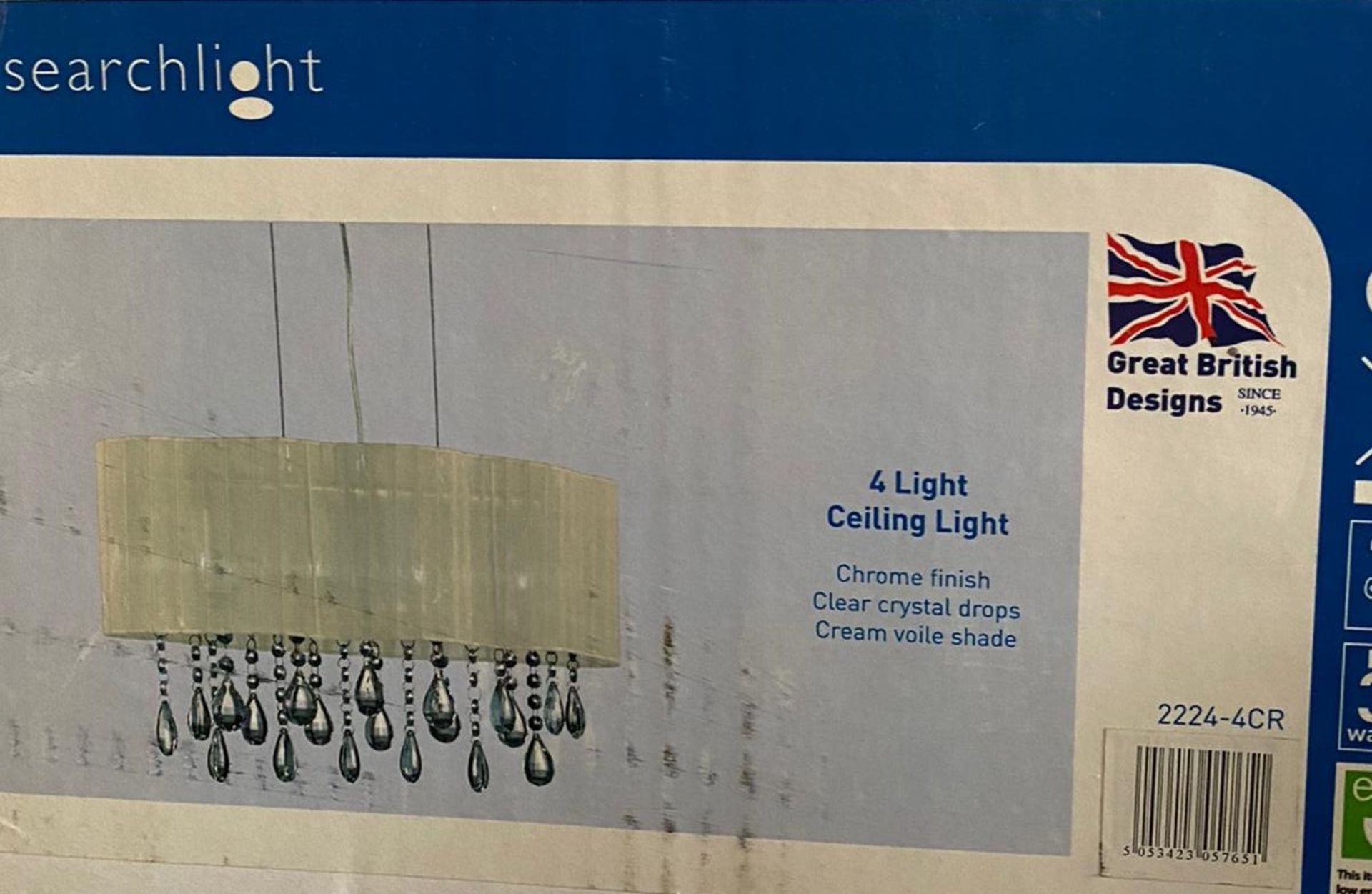 1 x Searchlight 4 light ceiling light in chrome - Ref: 2224-4CR - New boxed- CL323 - RRP: £264.00