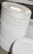 50 x Commercial Oval Dining Platter Plates - Dimensions: 31 x 23cm - Pre-owned, From A London