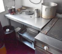 2 x Small Stainless Steel Prep Tables - CL586 - Location: Stockport SK1