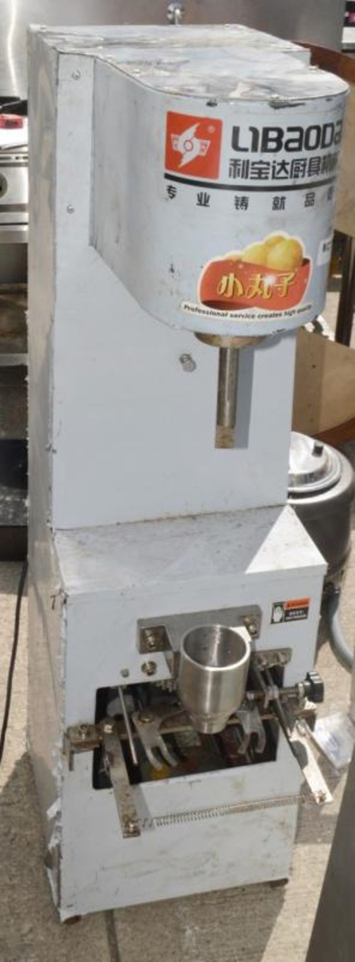 1 x Industrial Meatball Machine (Model: SXW-280) - Dimensions: H123 x W27 x D57cmPre-owned, Taken Fr