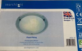1 x Searchlight Flush fitting with a frosted glass diffuser - Ref: 8232-32 - New and Boxed Stock