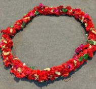 5 x Flower Rings In Red, Flowers ONLY, No Stand - Dimensions: 4.7mtr run each - Ref: Lot 110 - CL548