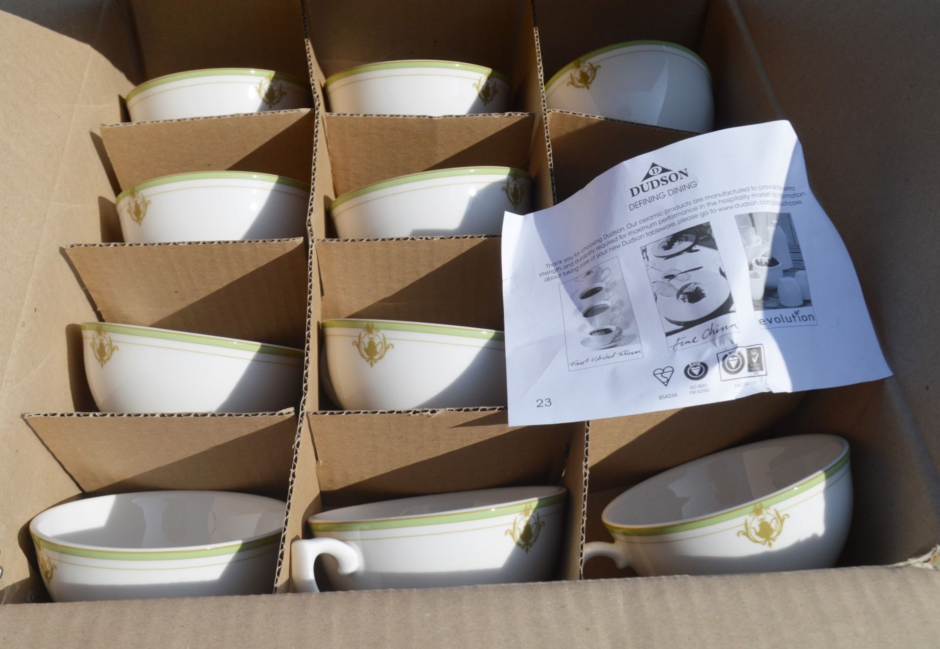 36 x DUDSON Fine China 'Georgian' Low Tea Cups With With Saucers All Featuring 'Famous Branding' - - Image 8 of 9