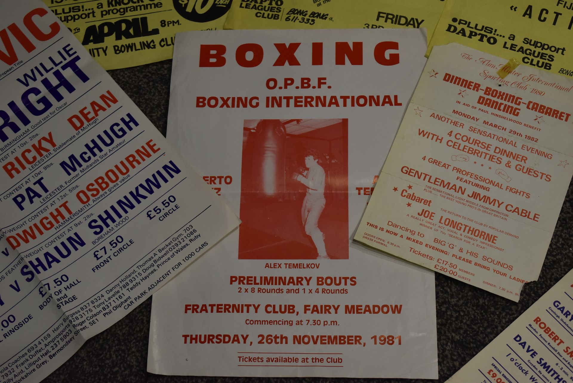 Collection of 9 x Vintage Early 1980's Boxing Posters - Venues Include Lewisham Concert Hall, - Image 3 of 7