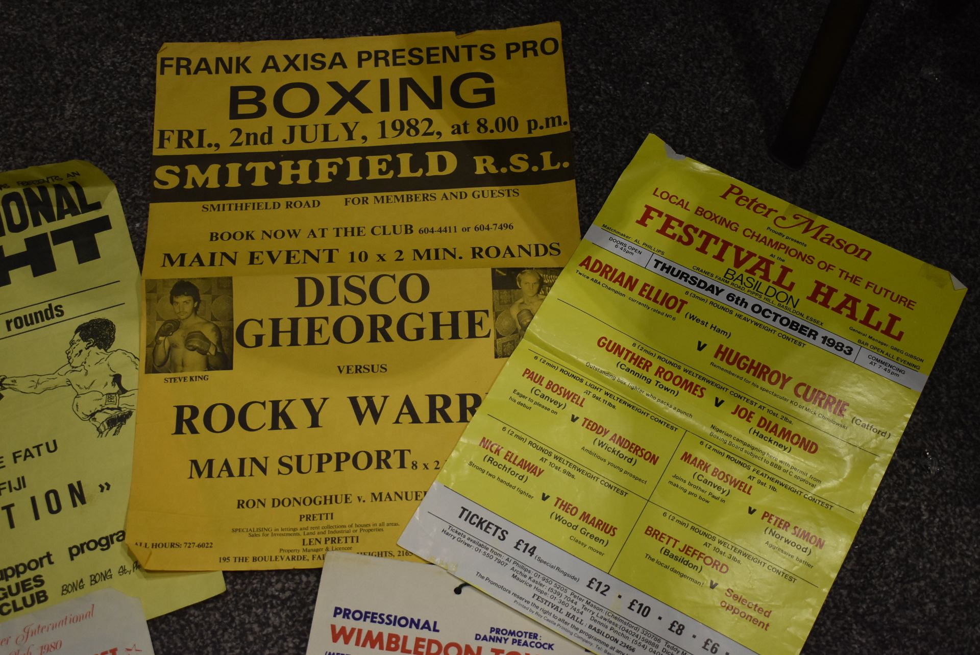 Collection of 9 x Vintage Early 1980's Boxing Posters - Venues Include Lewisham Concert Hall, - Image 6 of 7