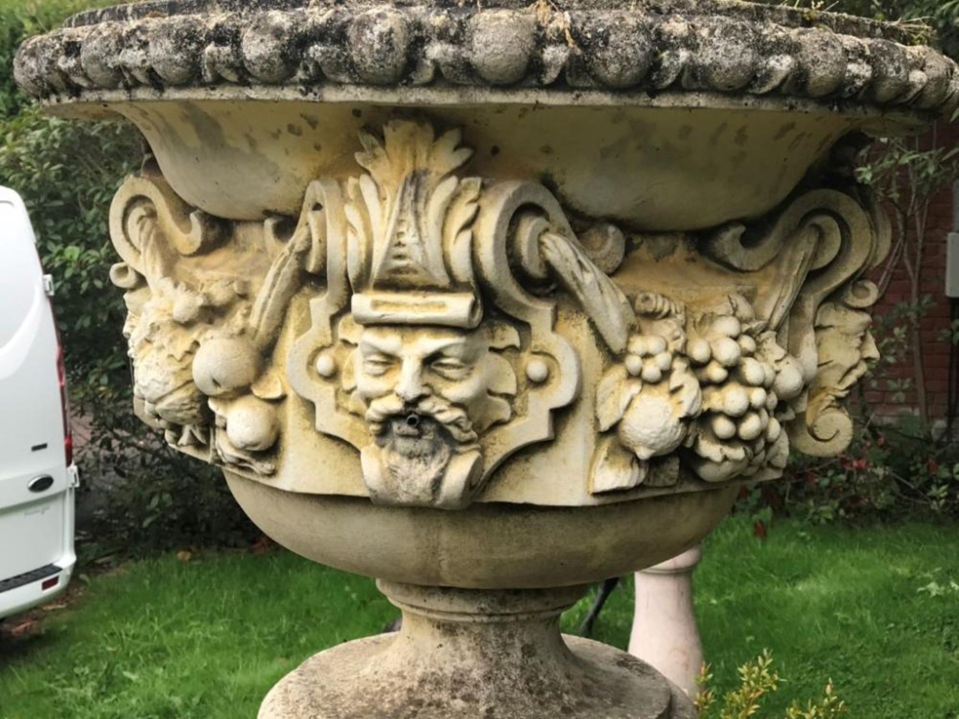 A Magnificent Period Style Circular Stone Fountain Pond With Mature Herbaceous Borders - 3 Metres In - Image 14 of 21
