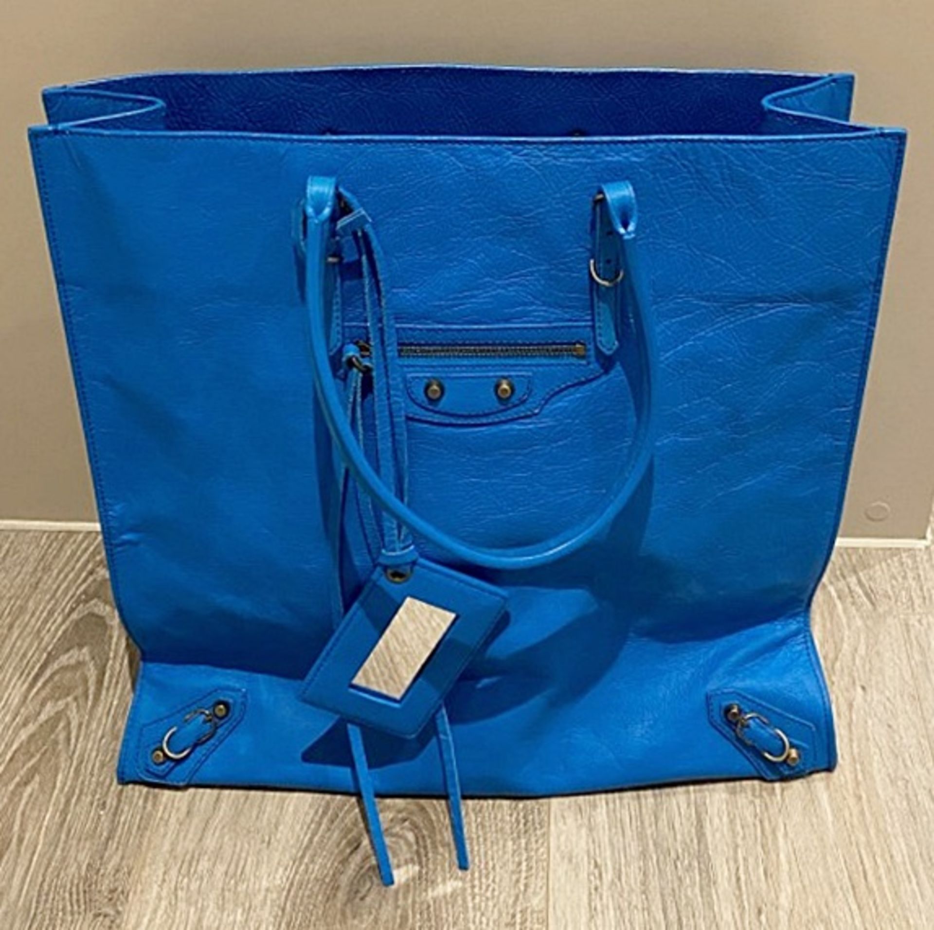 1 x Balenciaga Bag In Blue - Preowned In Like New Condition - Ref: LOT55 - CL594 - - Image 2 of 4