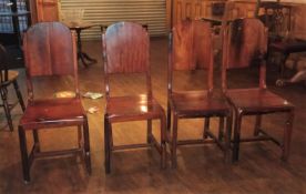 4 x Solid Wood Dining Chairs - CL586 - Location: Stockport SK1 This item is to be removed from a