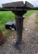 1 x Ornate Metal Column In Black - Dimensions: Height 88cm x Base 26 x 26cm - Ref: JB232 - Pre-Owned