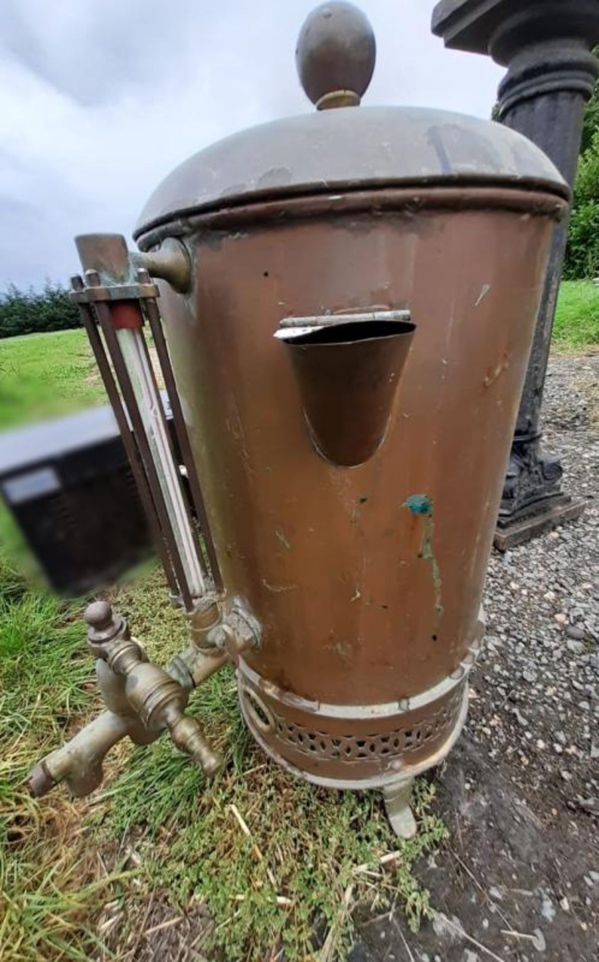 1 x Antique Victorian Benham & Son Wigmore Copper Water Tea Coffee Urn Boiler Lid Age Era 1900 - - Image 7 of 7