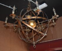 1 x Astromony Ceiling Light With Copper Finish and Candle Bulbs - CL586 - Location: Stockport SK1