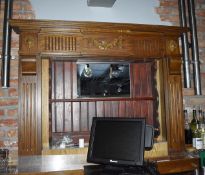 1 x Backbar Fireplace Wall Unit With Mirror - CL586 - Location: Stockport SK1 This item is to be