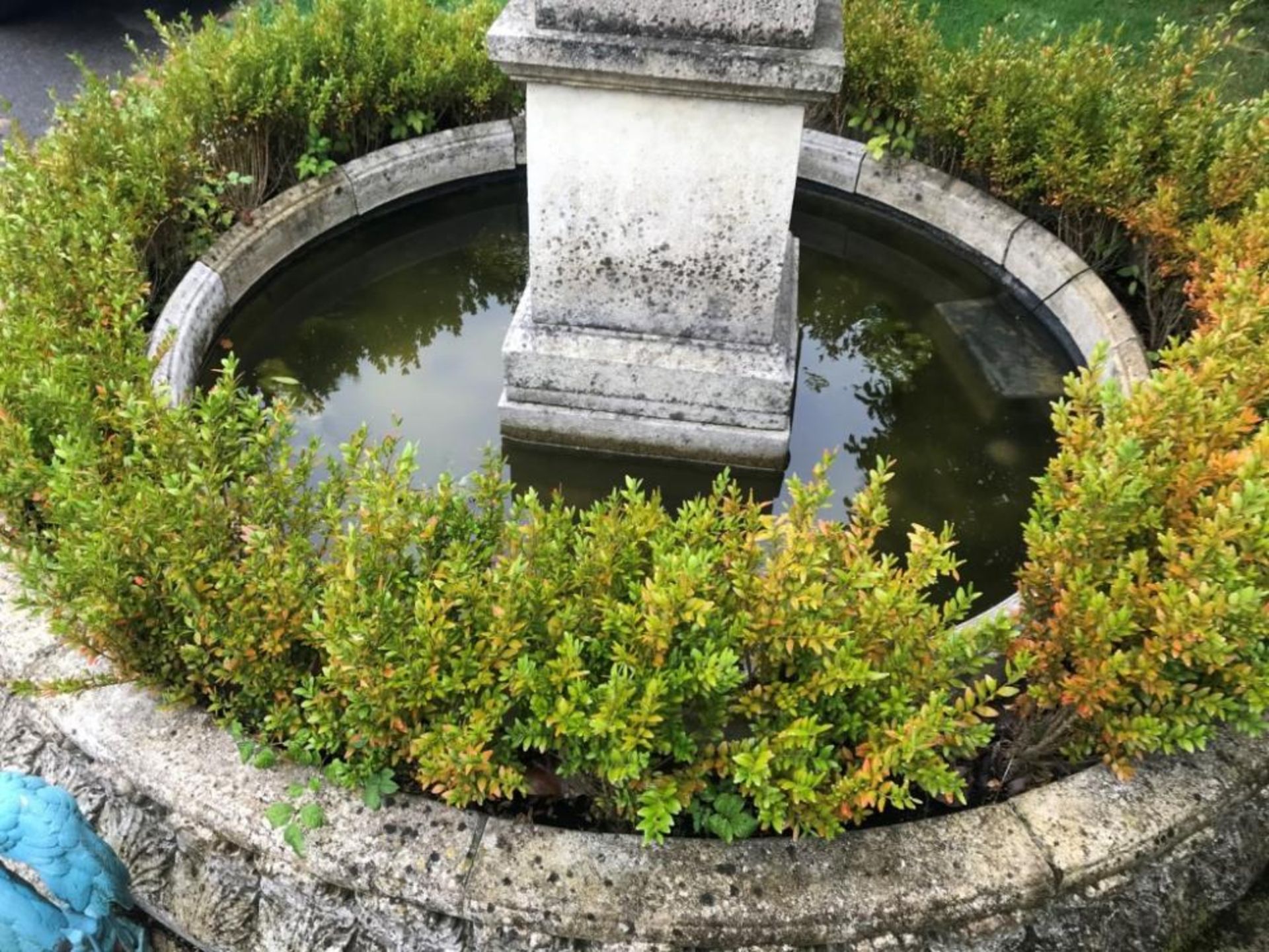 A Magnificent Period Style Circular Stone Fountain Pond With Mature Herbaceous Borders - 3 Metres In - Image 13 of 21